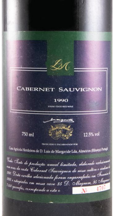 1990 Margaride Cabernet Sauvignon tinto