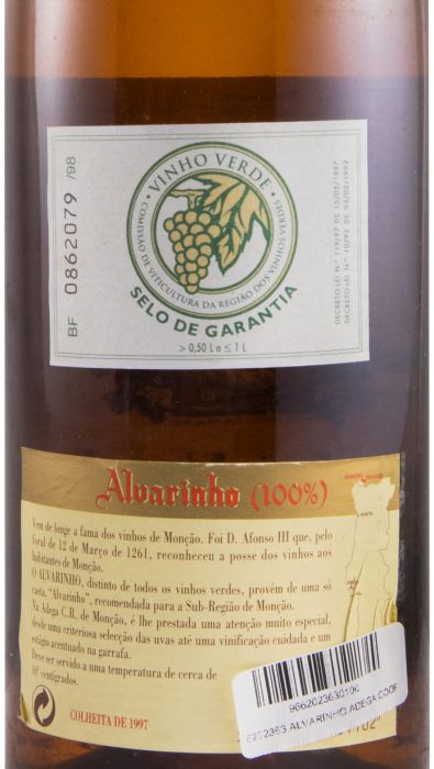 1997 Alvarinho Deu La Deu branco