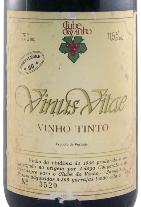 1986 Vinus Vitae Portalegre tinto
