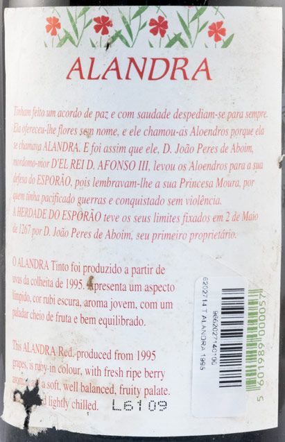 1995 Herdade do Esporão Alandra red