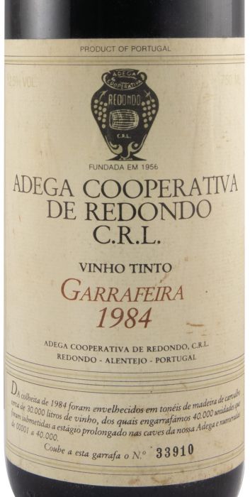1984 Adega Cooperativa do Redondo Garrafeira red
