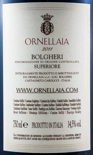 2011 Tenuta Dell’Ornellaia Bolgheri Toscana tinto