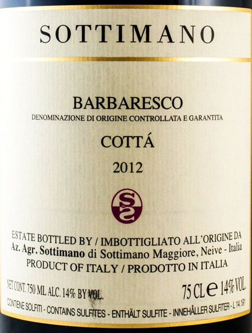 2012 Sottimano Cotta Barbaresco Piedmonte red