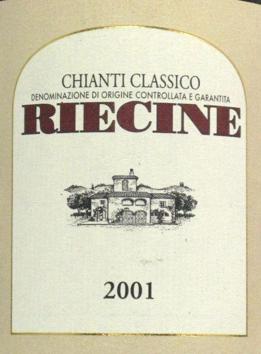 2001 Riecine Chianti Classico tinto