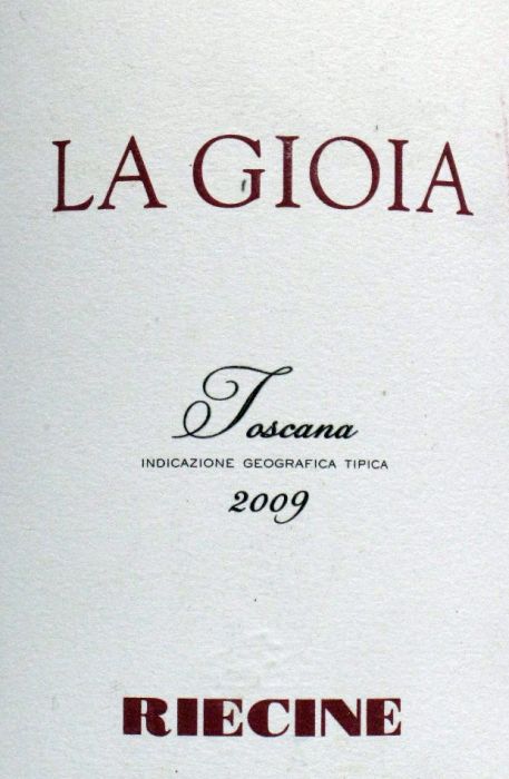 2009 Riecine La Gioia Toscana tinto