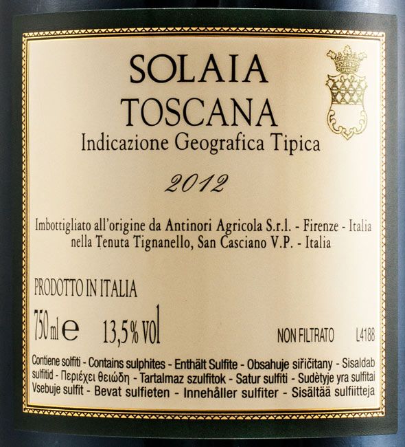 2012 Solaia tinto