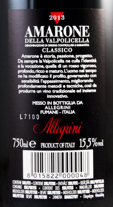 2013 Allegrini Amarone della Valpolicella Classico Veneto red