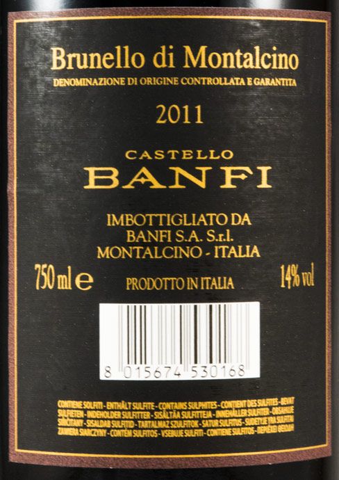 2011 Castello Banfi Brunello Di Montalcino red