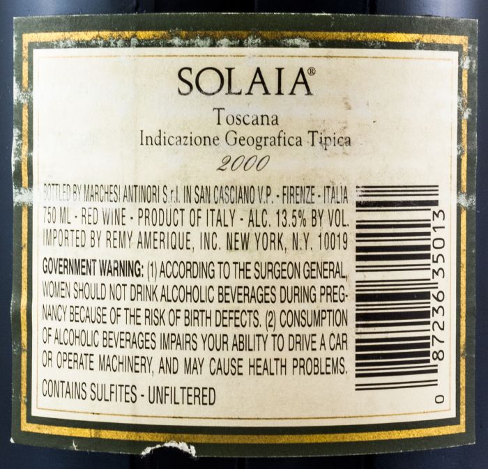 2000 Solaia tinto