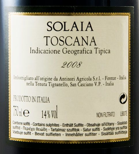 2008 Solaia tinto