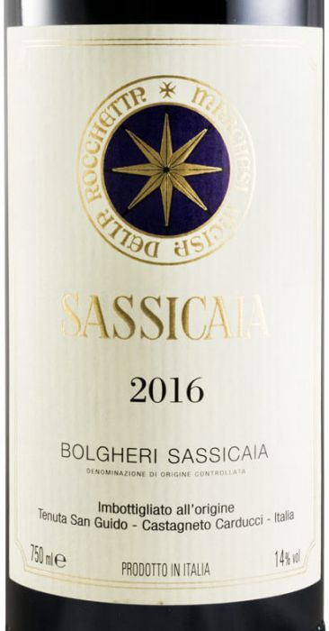 2016 Tenuta San Guido Sassicaia Bolgheri tinto