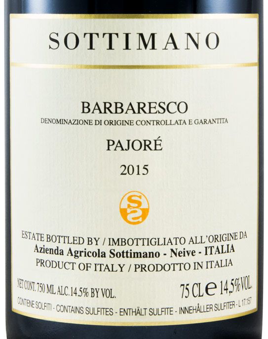 2015 Sottimano Pajore Barbaresco Piedmonte tinto