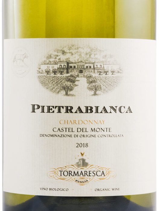 2018 Tormaresca Pietrabianca Chardonnay Castel del Monte biológico branco