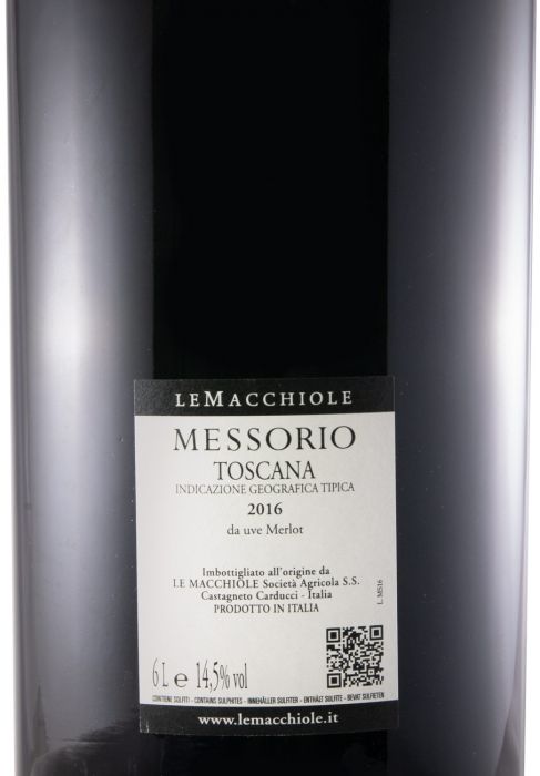 2016 Le Macchiole Messorio tinto 6L