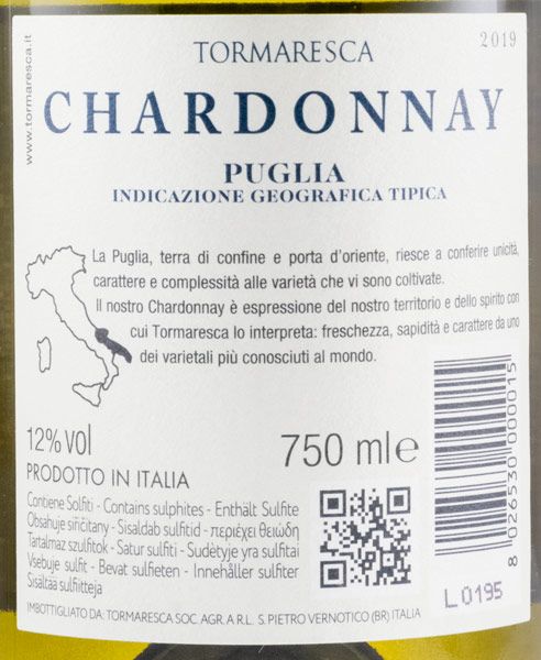 2019 Tormaresca Chardonnay branco