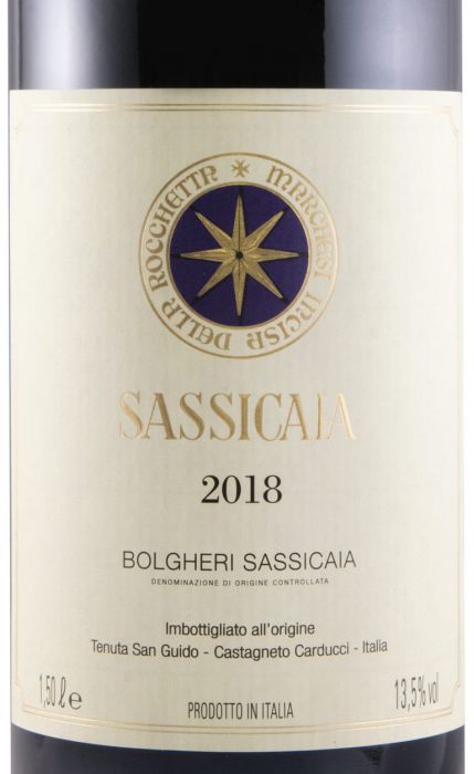 2018 Tenuta San Guido Sassicaia Bolgheri tinto 1,5L