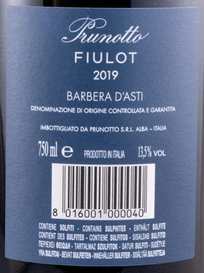 2019 Prunotto Fiulot Barbera d'Asti tinto