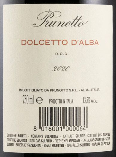 2020 Prunotto Dolcetto d'Alba red