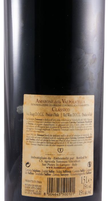 2016 Tommasi Amarone della Valpolicella Classico tinto 1,5L