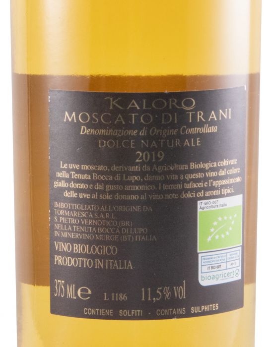2019 Tormaresca Kaloro Moscato di Trani organic white 37.5cl