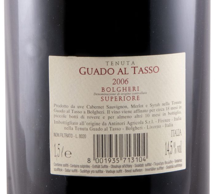 2006 Tenuta Guado al Tasso Bolgheri tinto 1,5L