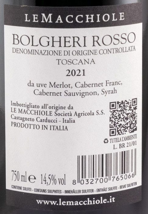 2021 Le Macchiole Bolgheri red