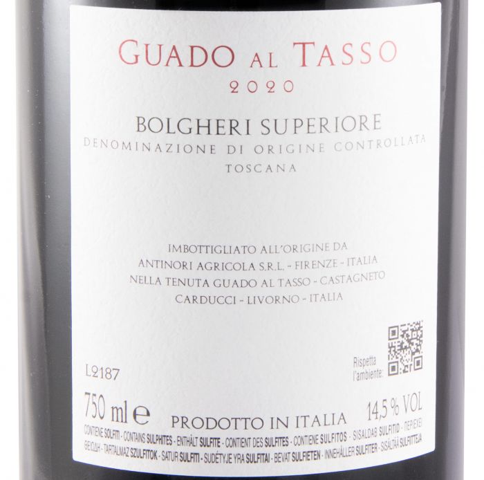 2020 Tenuta Guado al Tasso Bolgheri red