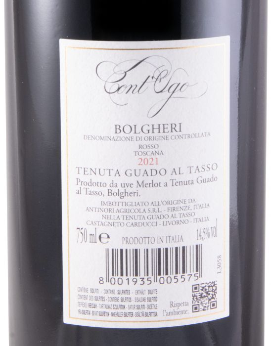 2021 Tenuta Guado al Tasso Cont'Ugo Bolgheri red