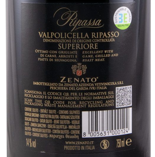 2019 Zenato Ripassa Valpolicella Ripasso Superiore tinto