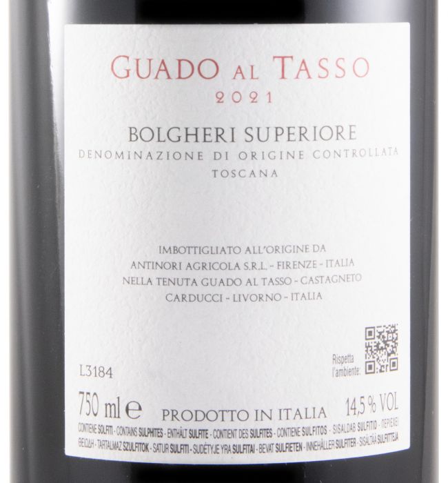 2021 Tenuta Guado al Tasso Bolgheri red