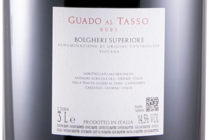 2021 Tenuta Guado al Tasso Bolgheri tinto 3L