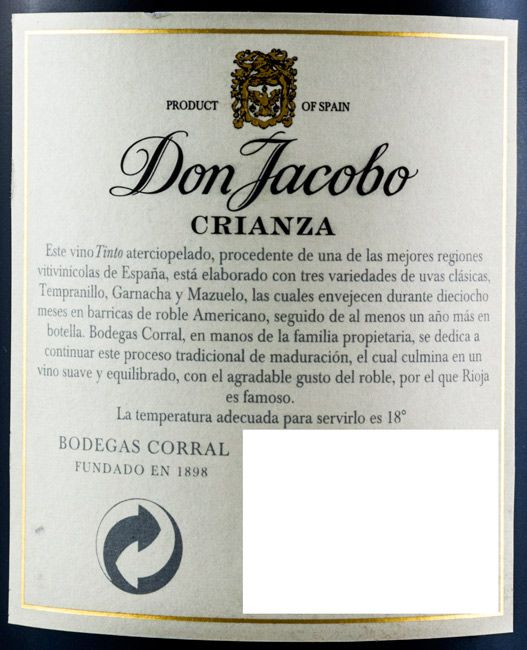 2000 Bodegas Corral Don Jacobo Rioja red