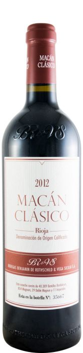 2012 Benjamin de Rothschild & Vega-Sicilia Macán Clásico Rioja red