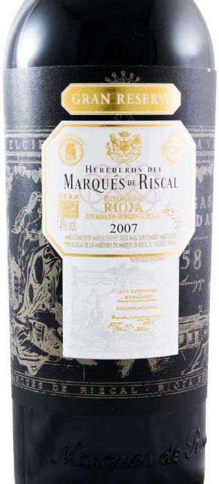 2007 Marqués de Riscal Gran Reserva Rioja red