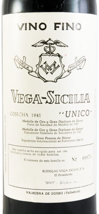 1941 Vega-Sicilia Unico Ribera del Duero tinto