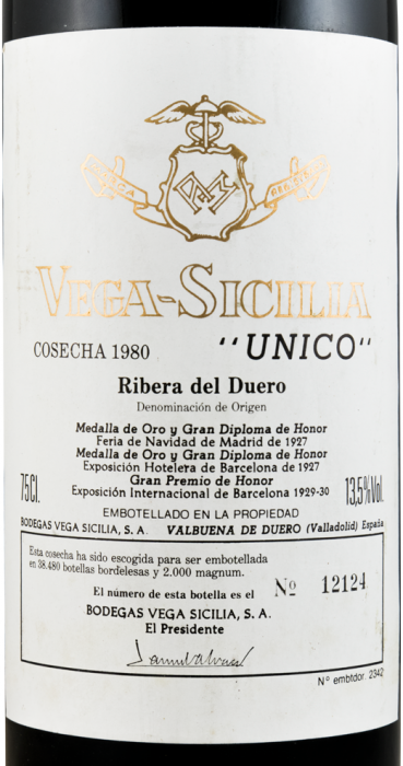 1980 Vega-Sicilia Unico Ribera del Duero red