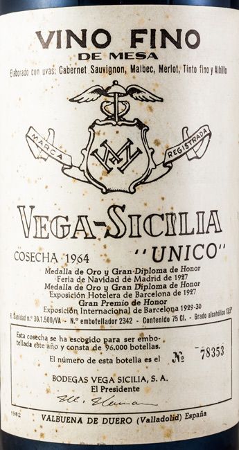 1964 Vega-Sicilia Unico Ribera del Duero tinto