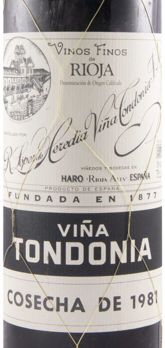 1981 Bodegas López Heredia Viña Tondonia Gran Reserva red