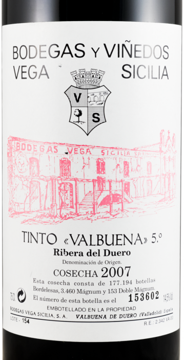 2007 Vega-Sicilia Valbuena 5º Ribera del Duero tinto
