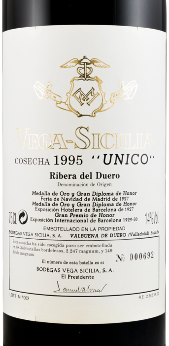 1995 Vega-Sicilia Unico Ribera del Duero tinto