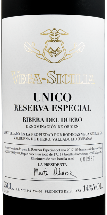 2017 Vega-Sicilia Unico Reserva Especial Ribera del Duero red