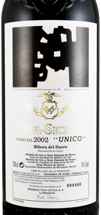 2002 Vega-Sicilia Unico Ribera del Duero tinto 1,5L