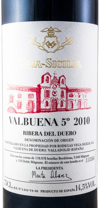 2010 Vega-Sicilia Valbuena 5º Ribera del Duero red