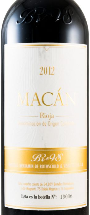 2012 Benjamin de Rothschild & Vega-Sicilia Macán Rioja red