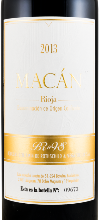 2013 Benjamin de Rothschild & Vega-Sicilia Macán Rioja tinto