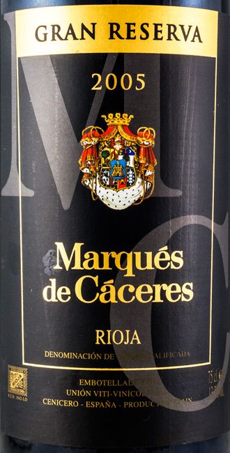 2005 Marqués de Cáceres Gran Reserva Rioja red