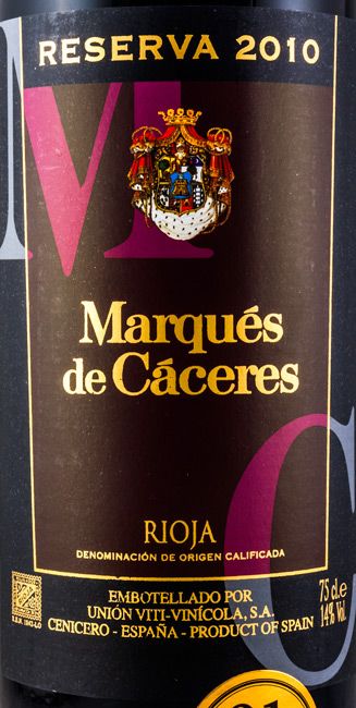 2010 Marqués de Cáceres Reserva Rioja red