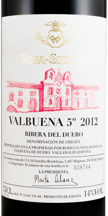 2012 Vega-Sicilia Valbuena 5º Ribera del Duero red