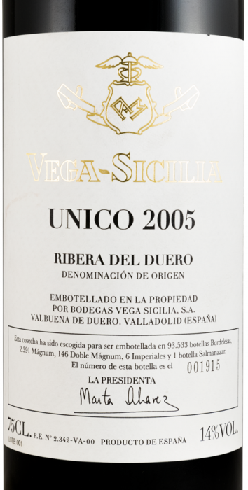 2005 Vega-Sicilia Unico Ribera del Duero red