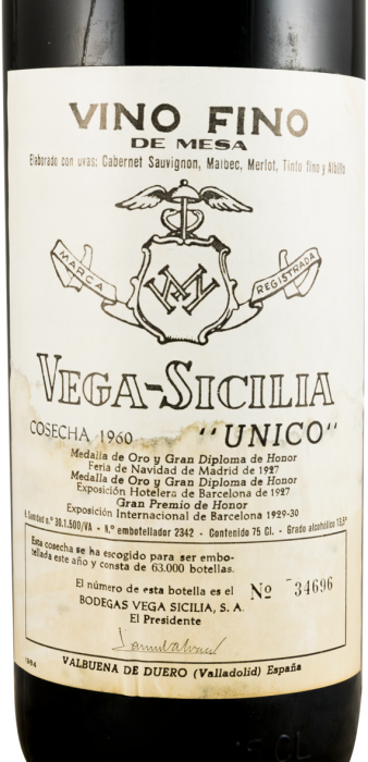 1960 Vega-Sicilia Unico Ribera del Duero tinto